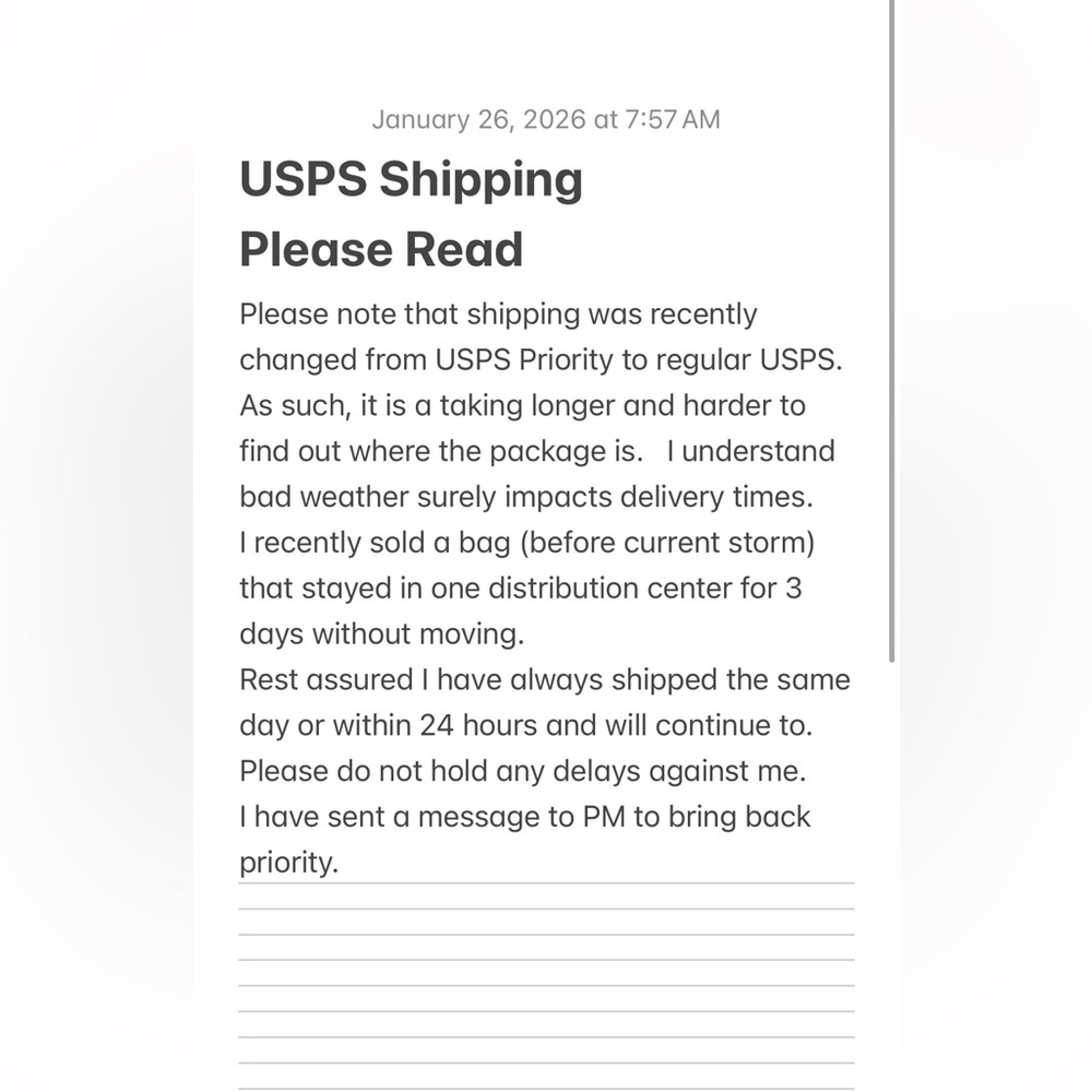 Shipping Notice